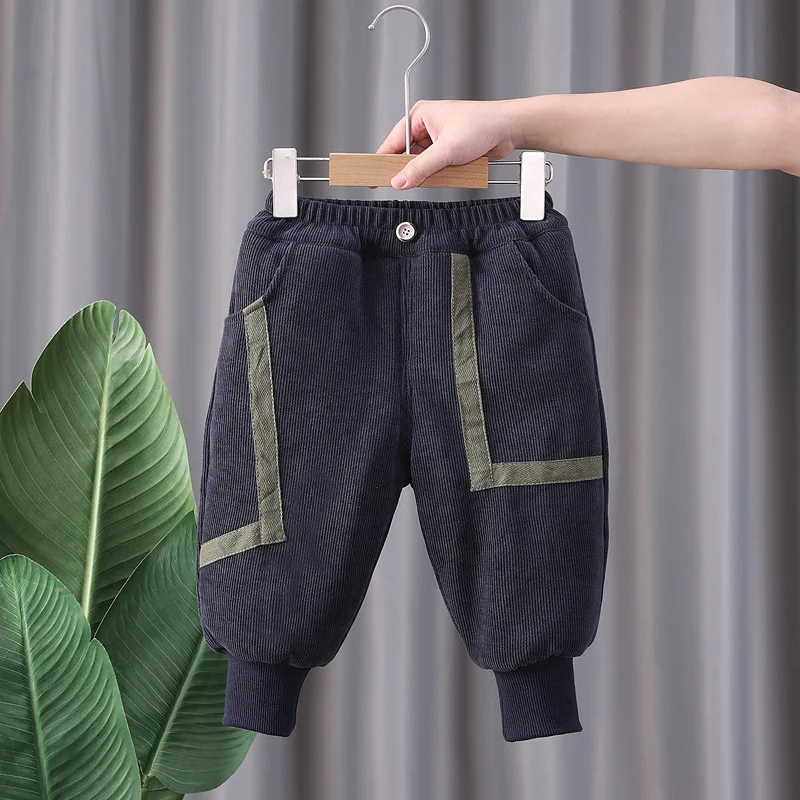 

New Winter Baby Boys Clothes Children Girls Thicken Warm Pants Toddler Clothing Infant Fashion Casual Trousers Kids Sportswear
