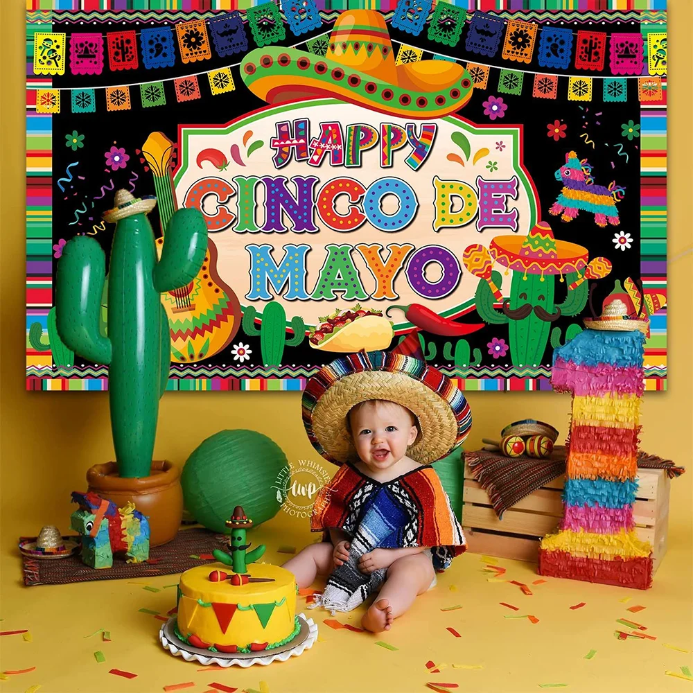 Mexico Day Of The Dead Theme Mexican Fiesta Backdrop Skull Candle Dancer Dia De Los Muertos Cactus Guitar Cactus Party Props