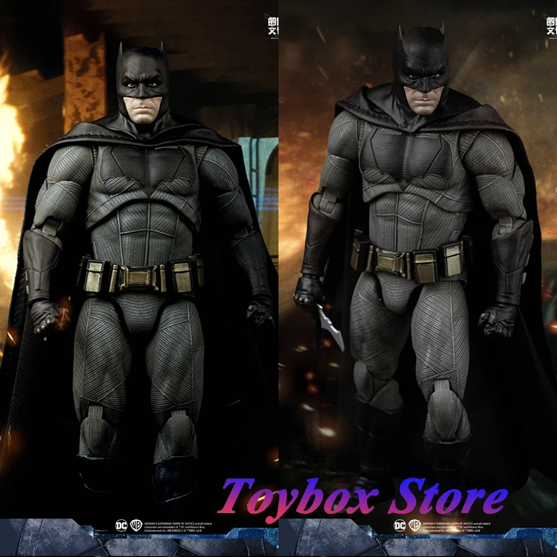 Original Fondjoy DC Super Hero 1/9 BVS Light Armor Big Ben Batman Movable Action Figure 19cm Full Set Male Soldier Model