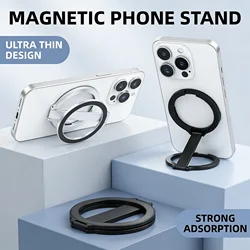 Double-Sided Magnetic 360° Rotating Finger Ring Stand, Foldable MagSafe Phone Holder for iPhone 16-12 Pro Max & Phone Grip