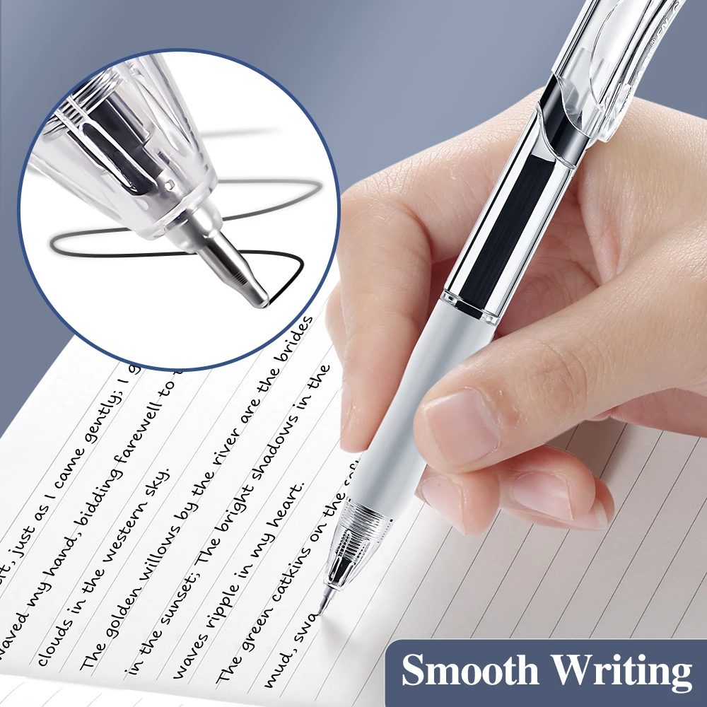 0.5mm Press Type Neutral Fountain Pen Smooth Continuous Ink Office Writing High Aesthetic Value Pen