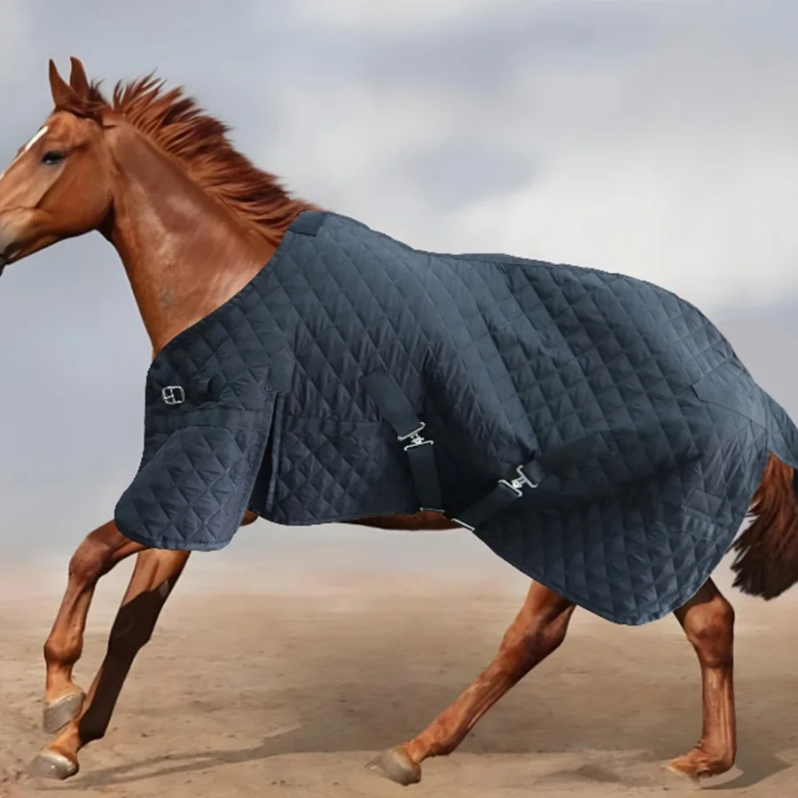 Adjustable Pongee Equestrian Horse Winter Blanket warmth retention High-quality pongee fabric