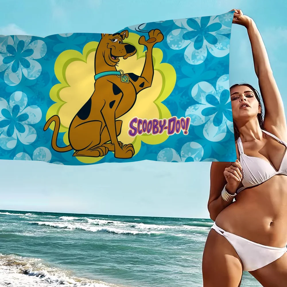 S-Scooby Cartoon Doo Bath Towel Microfiber Soft Water Absorbing Breathable For Girl Kids Decorative Cartoon Beach Towel