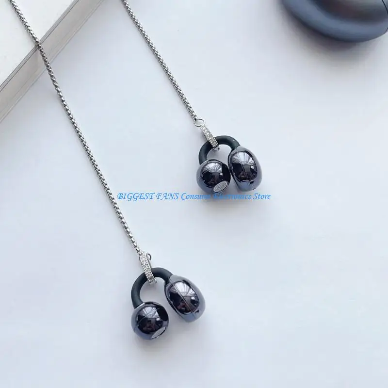 

Elegant Metal Safety Cord for FreeClip Bluetooth-compatible Earphones Sports Daily Use