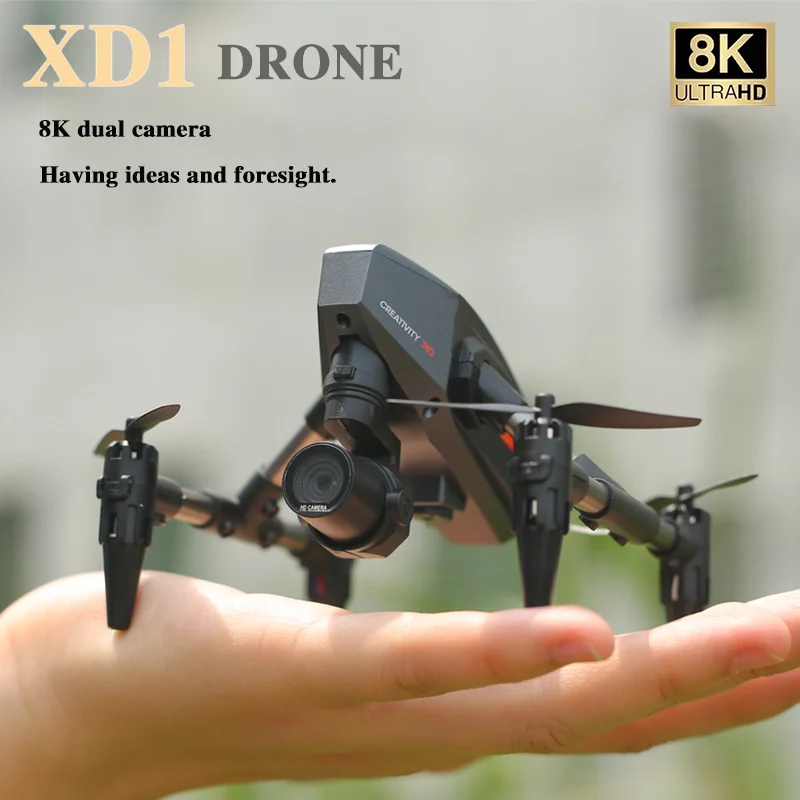 New XD1 Mini Drone 8K Professional HD Dual Camera GPS Altitude Maintaining Four-Side Obstacle Avoidance Quadcopter Boys Toy Gift