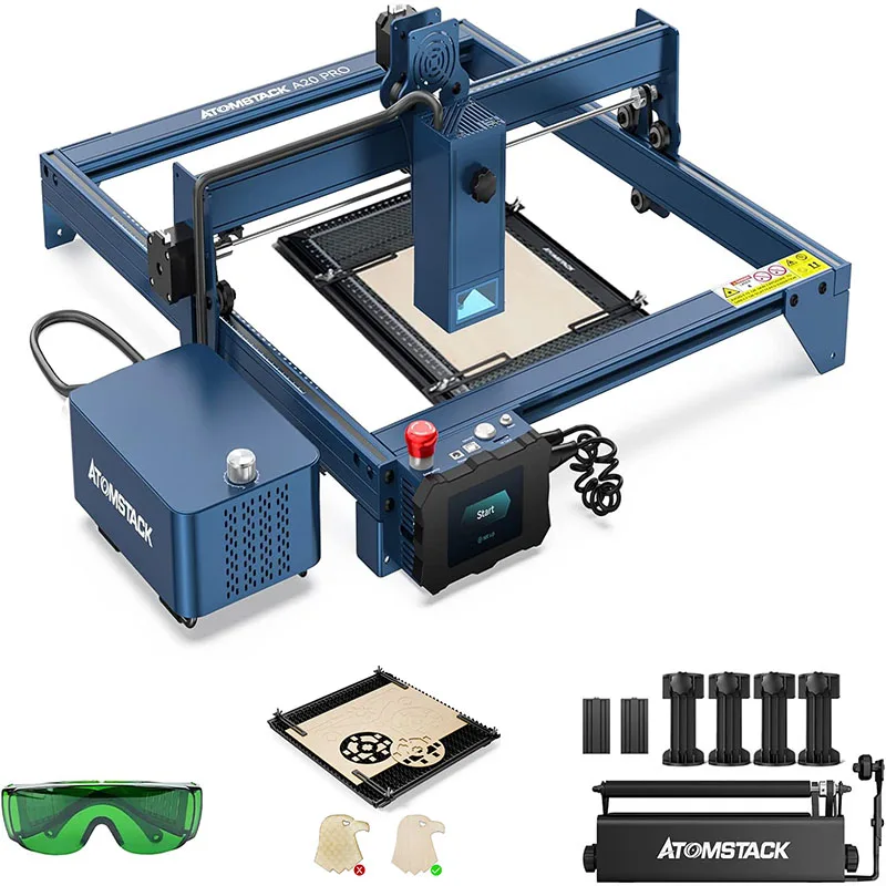 

ATOMSTACK A20 X20 S20 PRO Laser Engraver 20W CNC Cutter R3 Pro Rotary Roller F3 Cutting Thicken Honeycomb Worktable Air Pump