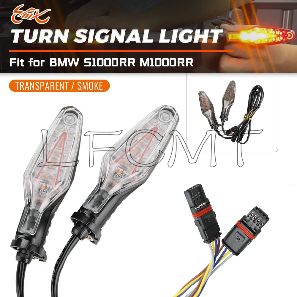 Rear LED Turn Signal Indicator Fit for BMW M1000RR S1000RR S1000R S1000XR R1250GS ADV Motorcycle Brake Tail Light Flasher Lamp