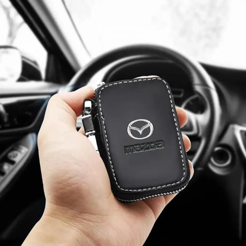 Leather Key Wallet Car Bag Multi Function Caseor For Mazda 2 3 6 CX-5 CX5 CX4 CX2 CX-3 CX7 CX-9 CX9 MX5 RX8 Accessories