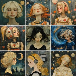 Portrait Cartoon Girl Paint By Numbers 40x50 Custom Drawing Craft Kits For Adults Home Decoration Mother's Gift Dropshipping HOT
