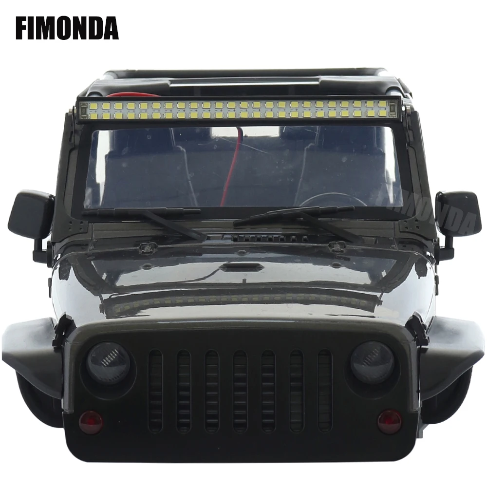 Barra de luz LED para o telhado do carro rc, branco/luzes coloridas, modo ajustável para 1/10 rastreador wrangler scx10 wraith capra trx4 trx6 cc01