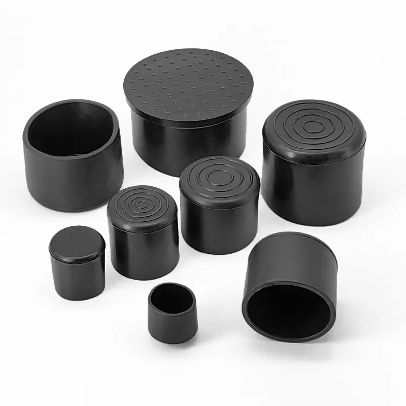 10-50mm Thickened Wear-resistant Steel Pipe Sleeves / Furniture Foot Pads, for Table & Chair Legs, Square Tube Feet, Anti-slip