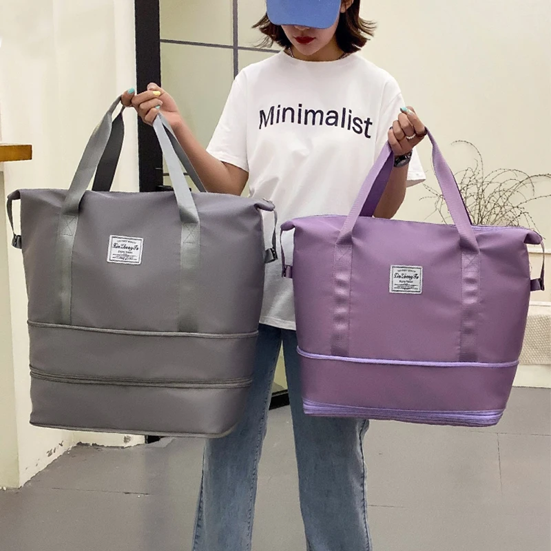 

Portable Folding Travel Bag Women's Large Capaci ort Trip Handheld Multi-functional Fitn Bag Lightweight Storage Bag