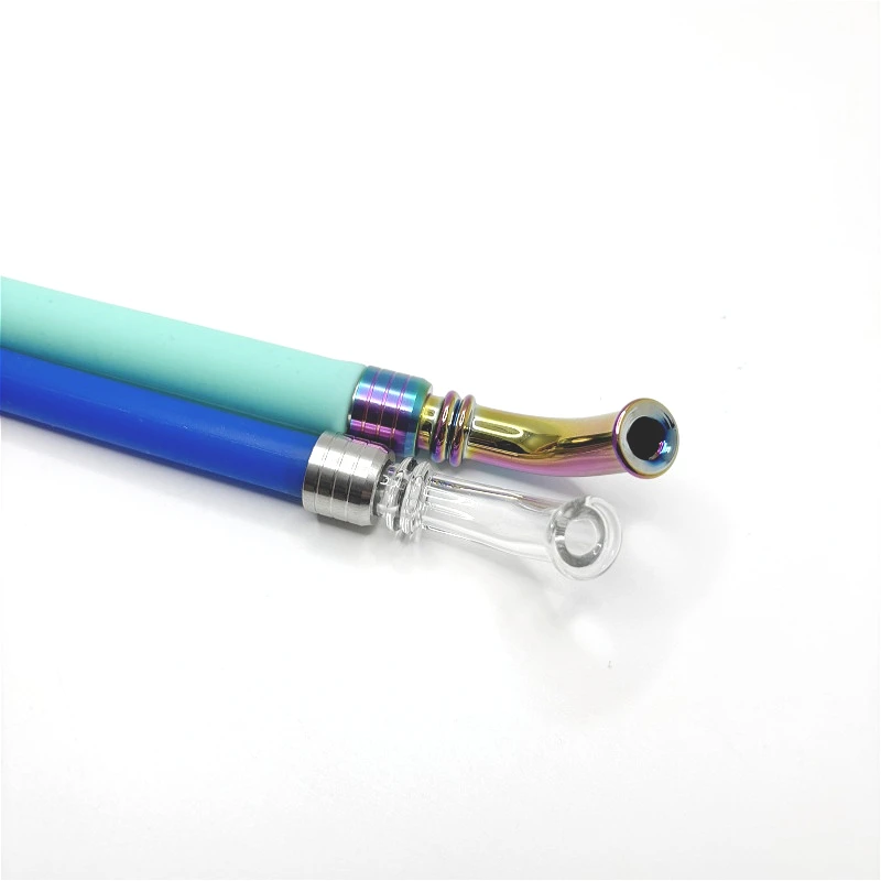 1 قطعة 510 810 متغير مشترك قابل للتبديل رئيس الفولاذ المقاوم للصدأ الزجاج طويل الانحناء بالتنقيط تلميح القش المشتركة #4