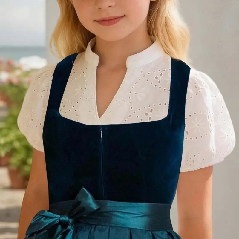 Childrens White Shirt High Quality Polyester Summer Tops For School Event And Holiday Celebrations 7-14 Years A2UB