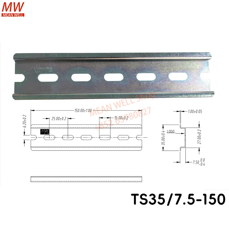 

TS35 7,5 мм разъем DIN-рейки для EDR XDR NDR SDR HDR MDR WDR DR монтажная рейка источника питания