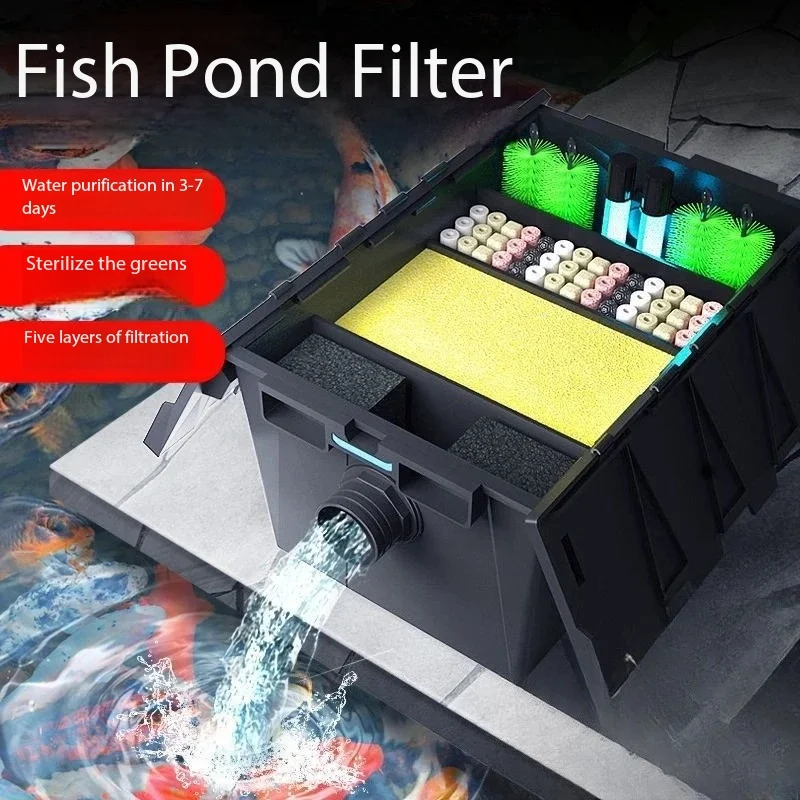 Heavy-Duty External Pond Filtration System – Pressurized Filter Box with Backflush Function for Easy Maintenance