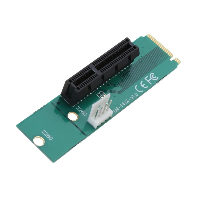 NGFF M2 to PCI-E 4X Riser Card Power Cable Adapter Modules PC Accessories M2 M-Key To PCI-Express Adapter Add-On DropShipping