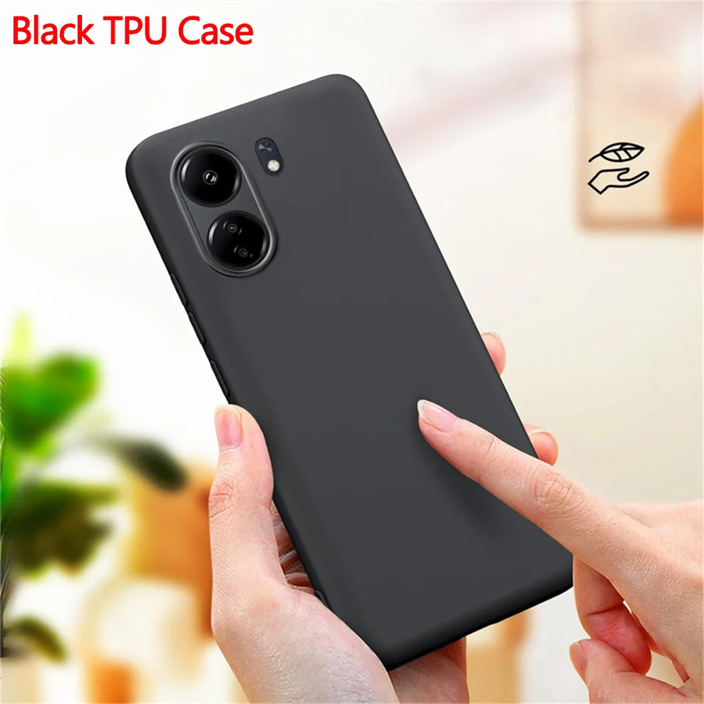 Redmi 13 C Case, Black TPU Case for Poco C65/Redmi 13C Soft Anti-shock Phone Cases Poco C 65 Cover Redmi 13 C Xiaomi Redmi 13C