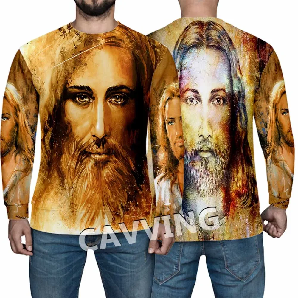 Jesus  3D Printed Crewneck Sweatshirts Harajuku Styles Tops Long Sleeve Sweatshirt Casual Sweatshirts