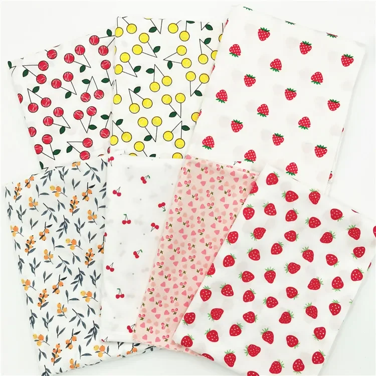 160x50 см мини-фруктовая клубничная хлопковая саржевая ткань, изготовление постельных принадлежностей, кукольная одежда ручной работы, ткань для колец для волос