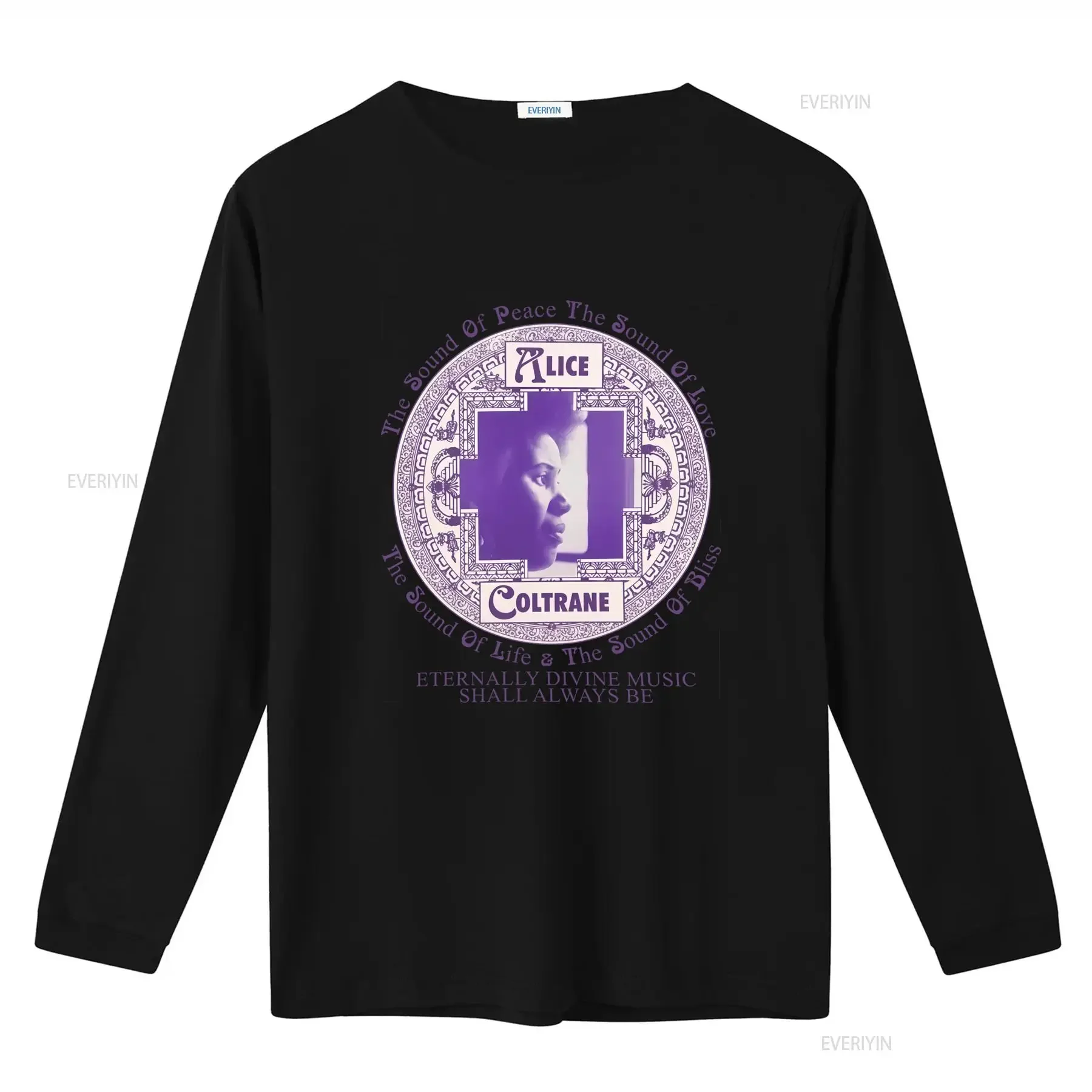 Online Ceramics Alice John Coltrane Eternally Divine Music T Shirt Peace Love Life Bliss Design vintage Washed Unisex