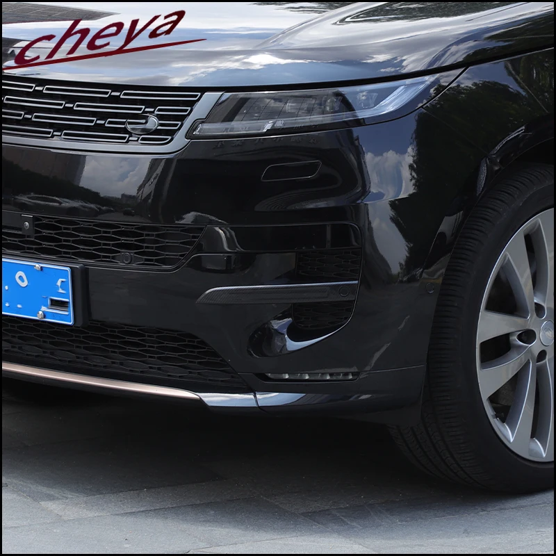 لاند روفر رينج روفر سبورت L461 2023 + ألياف الكربون الحقيقية سيارة الجبهة الضباب الخفيف غطاء الزخرفية ملصقات الملحقات الخارجية