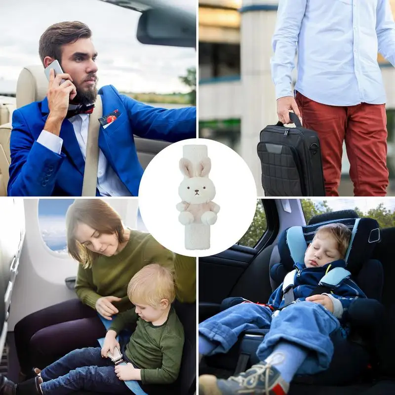 Cute Cartoon Animal Car Seatbelt Cover Animal Harness Cushion Children Shoulder Strap Protector For Car Interior Accessories