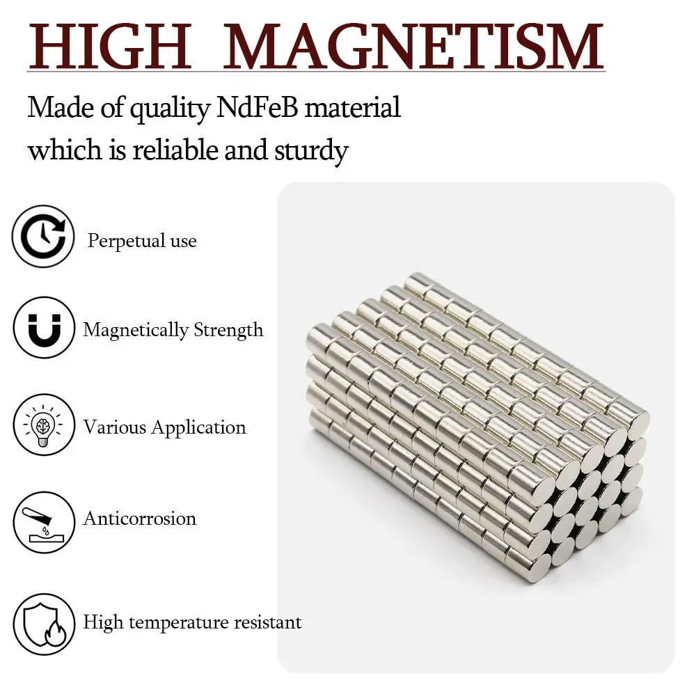 10mmx10mm Super Strong Round Neodymium Magnet Powerful Magnets N35 small Permanent Magnetic NdfeB Refrigerator Magnet 10x10