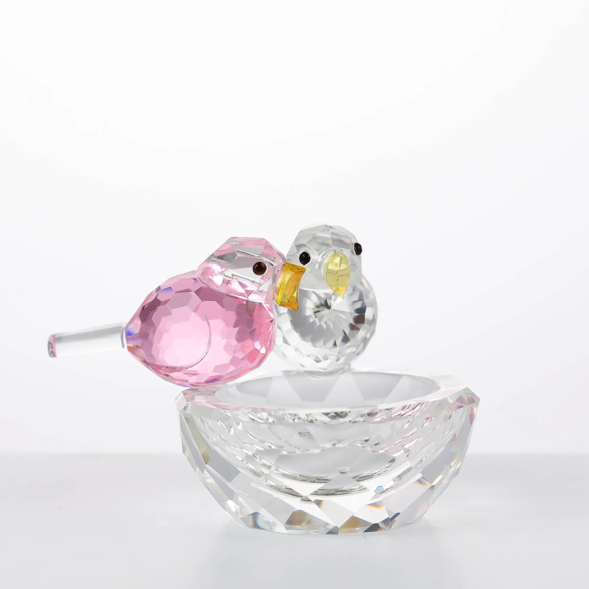 

Exquisite Crystal Bird Jewelry Box Birds Bowl Model Jewelry Necklace Ring Storage Box Birthday Gifts Home Decoration Ornaments