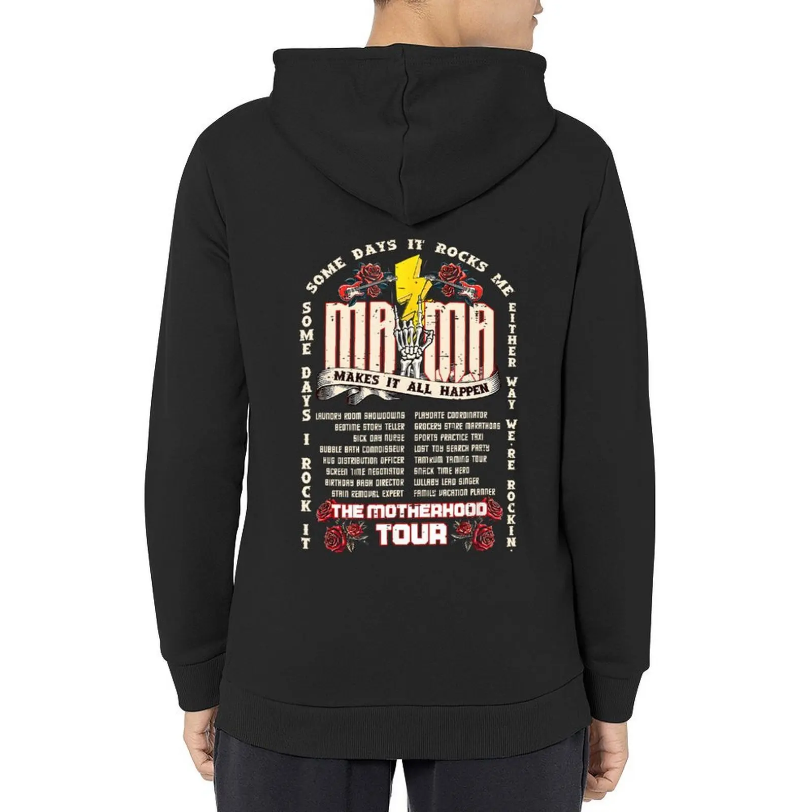 

Funny Some Days I Rock It Mama Skeleton The Mother hood Tour Hoodie men's sweat-shirt korean clothes fashion men tracksuit men