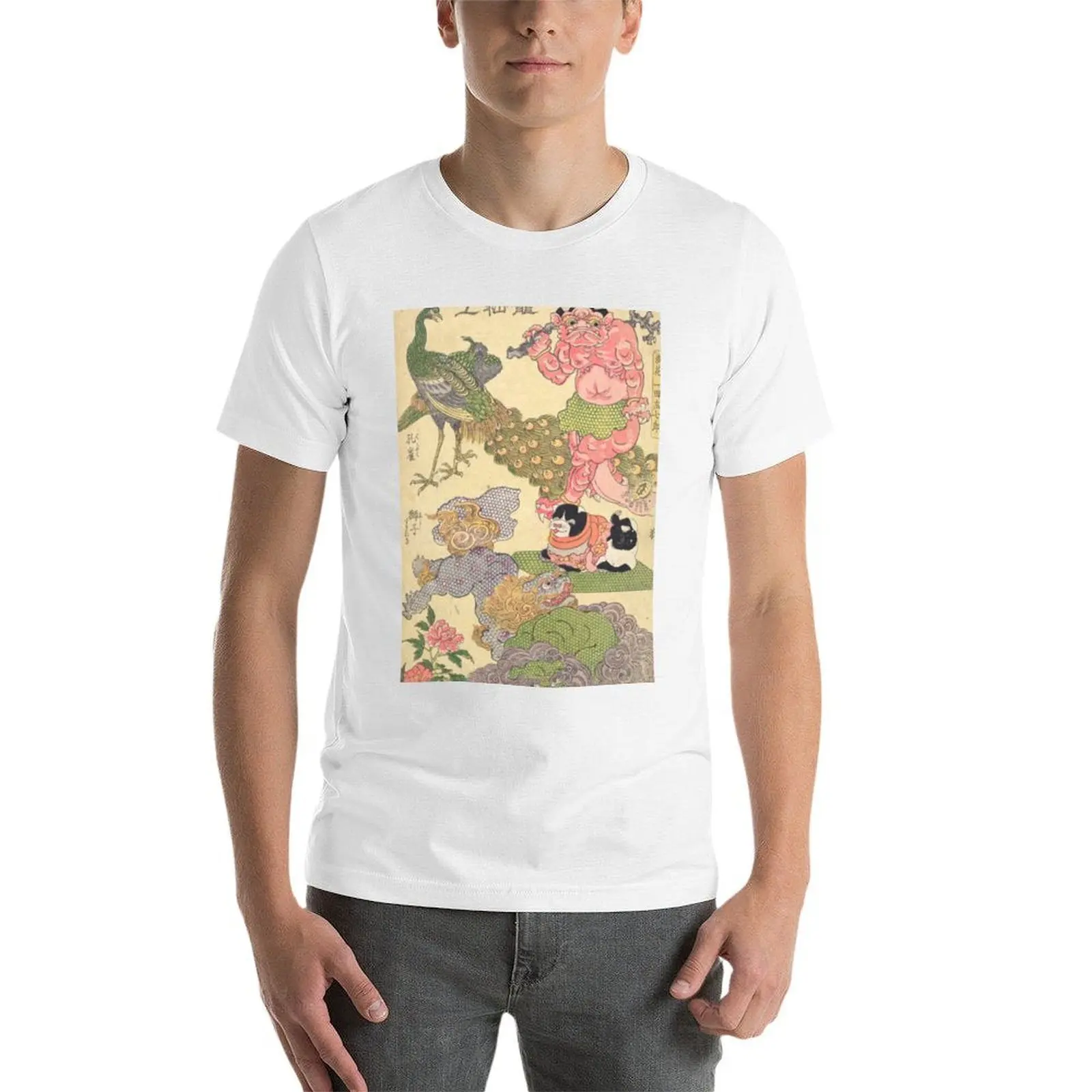 تي شيرت Dragon, t Demon Peacock, Block Shirts Shirt Print, t and Japanese Man قطن 1819 جرافيك تي شيرت رجالي