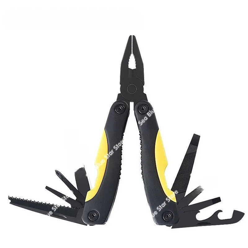 Cross-border Stainless Steel Multifunctional Pliers Outdoor Travel Portable Folding Pliers Gifts Emergency Car Tools