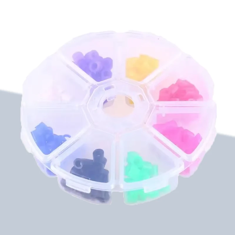 

160pcs/box Dental Silicone Code Rings - Colorful Instrument Markers for Sterilization Autoclavable Handpiece Identification