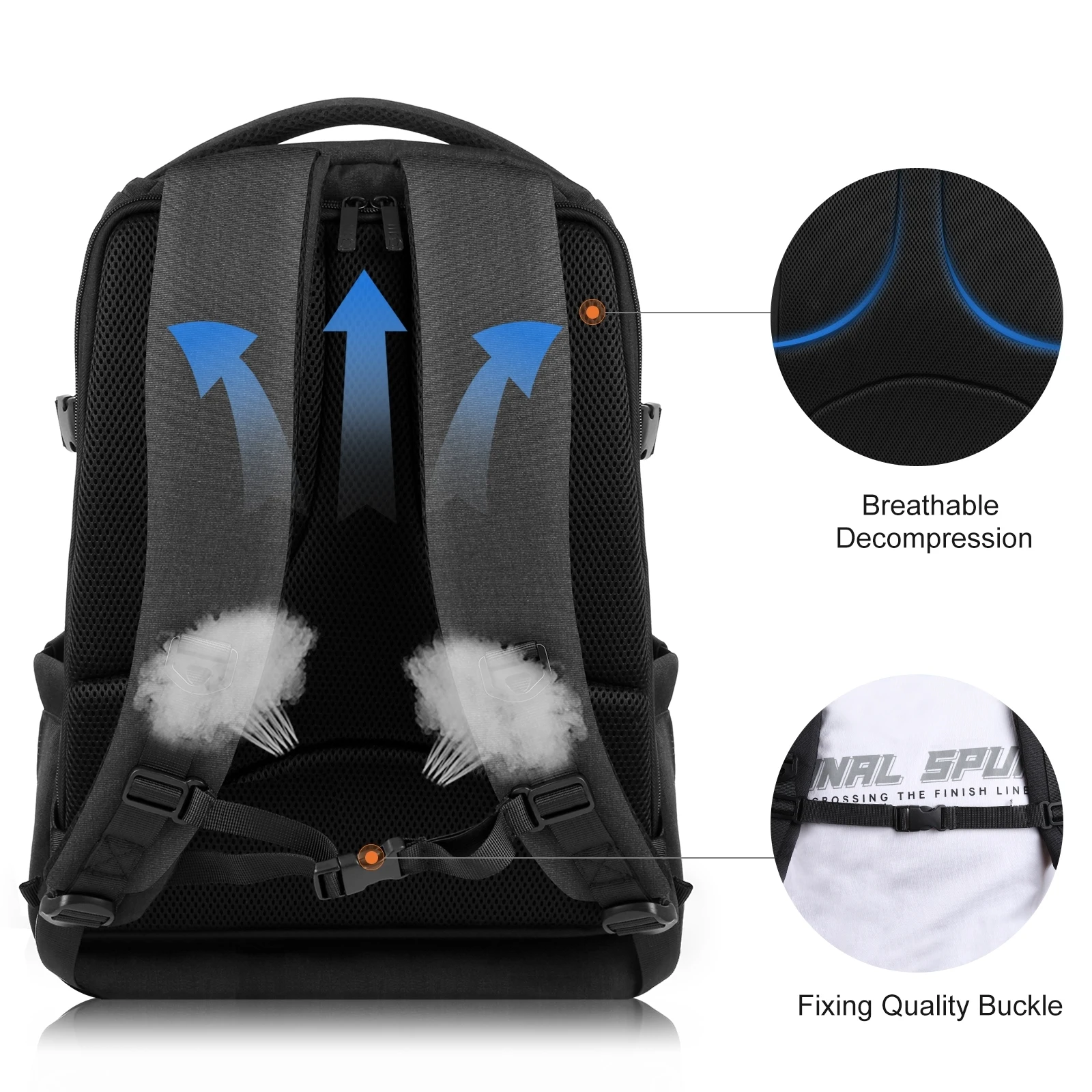 PULUZ Outdoor Portable Waterproof Scratch-proof Dual Shoulders Backpack Handheld PTZ Stabilizer Cameras Bag with Rain Cover