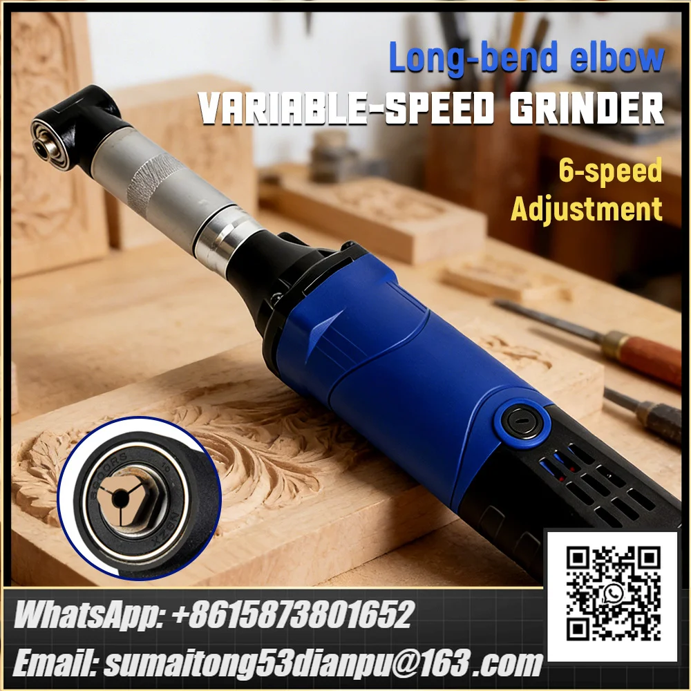 90 ° Ceramic Tile Beauty Sewing Tool Electric Straight Grinder 15000RPM 6 Gear Multi Micro Angle Grinder Sander Polisher Cutter