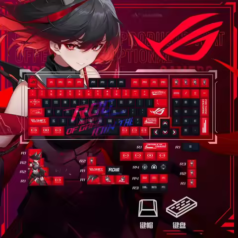 MiFuny Anime Keycaps PBT Cherry Profile Keycap Custom Game Key Caps for ROG MX Switch Mechanical Keyboard Gaming Accessories