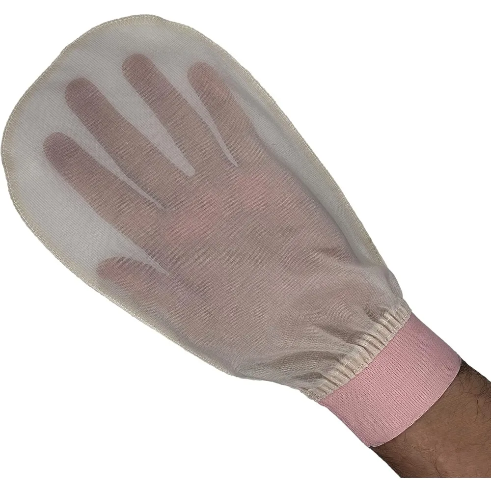 100% Silk Glove for Handcrafted Turkish Skin Peeling Scrubber Bath Sauna Exfoliator  Bath Face Wash Gloves Bathing Accessories