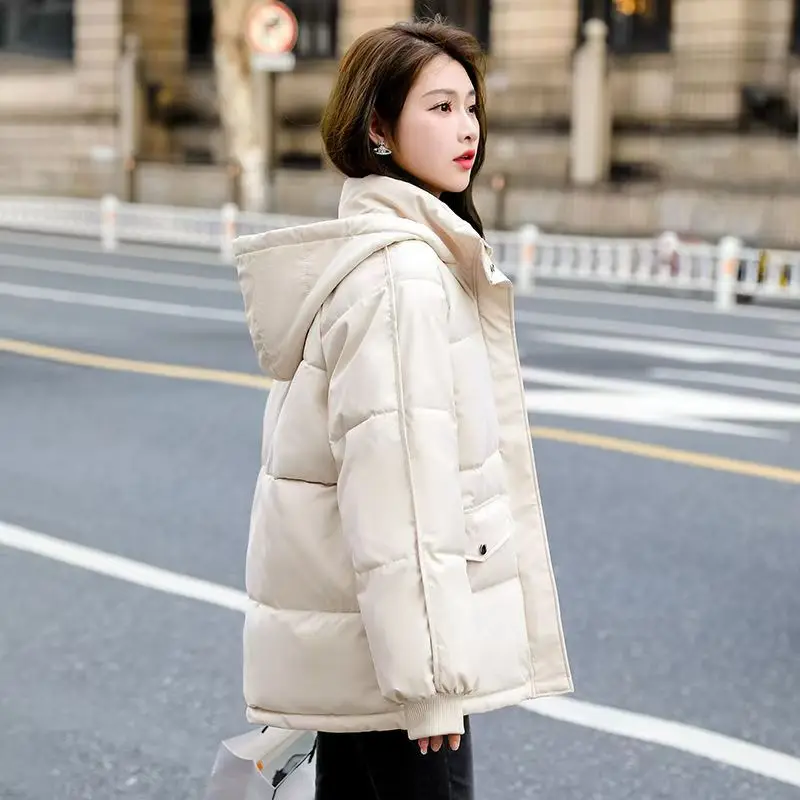 Winter Jacket 2023 New Women Parkas Hooded Puffer Jacket Women Winter Oversized Coat Cotton Padded Warm Casual Parka Outwear