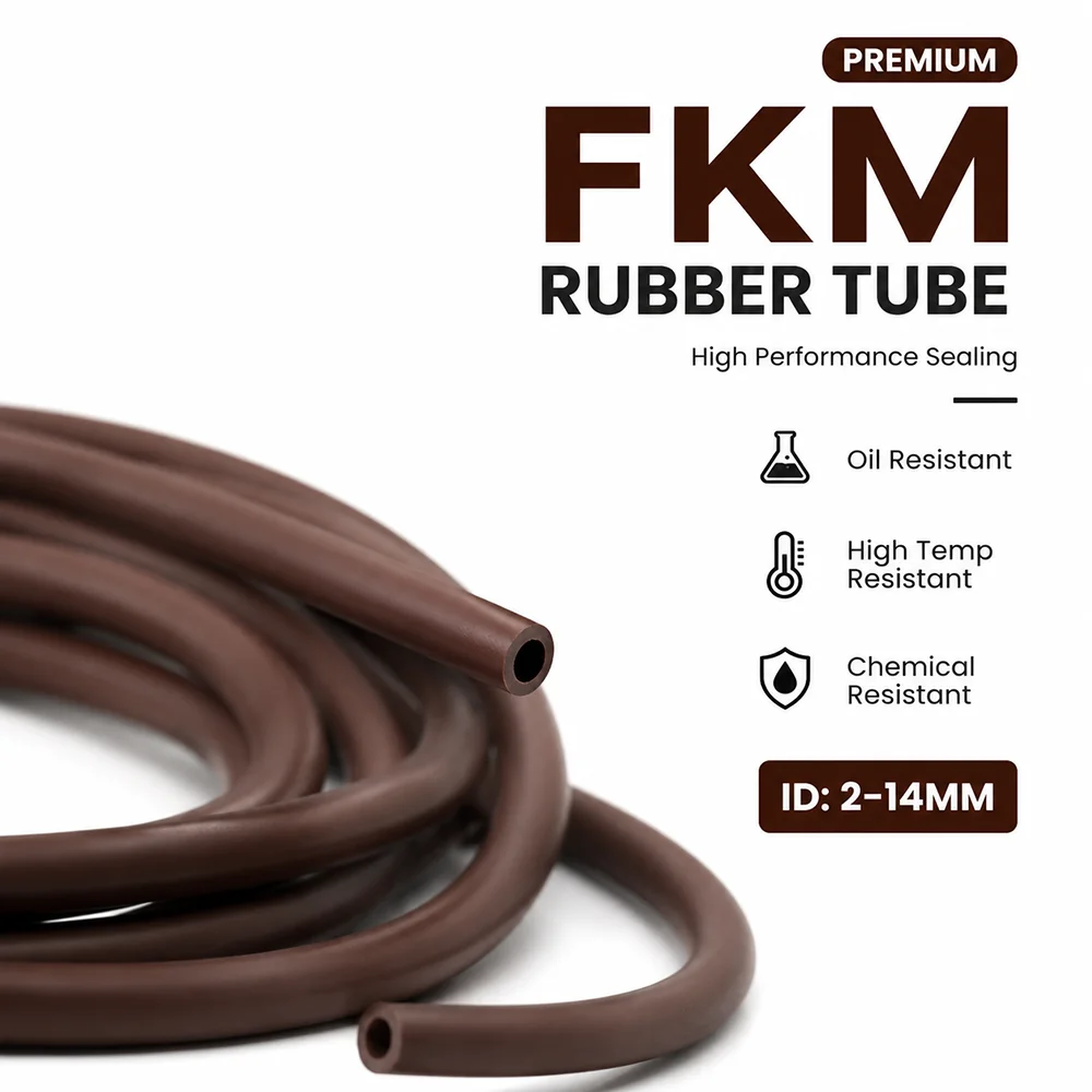 1/2/3/5 Brown FKMr Tube ID 2-14mm Special sleeve for corrosion-resistant/aging/high-temperature sealed pipelines