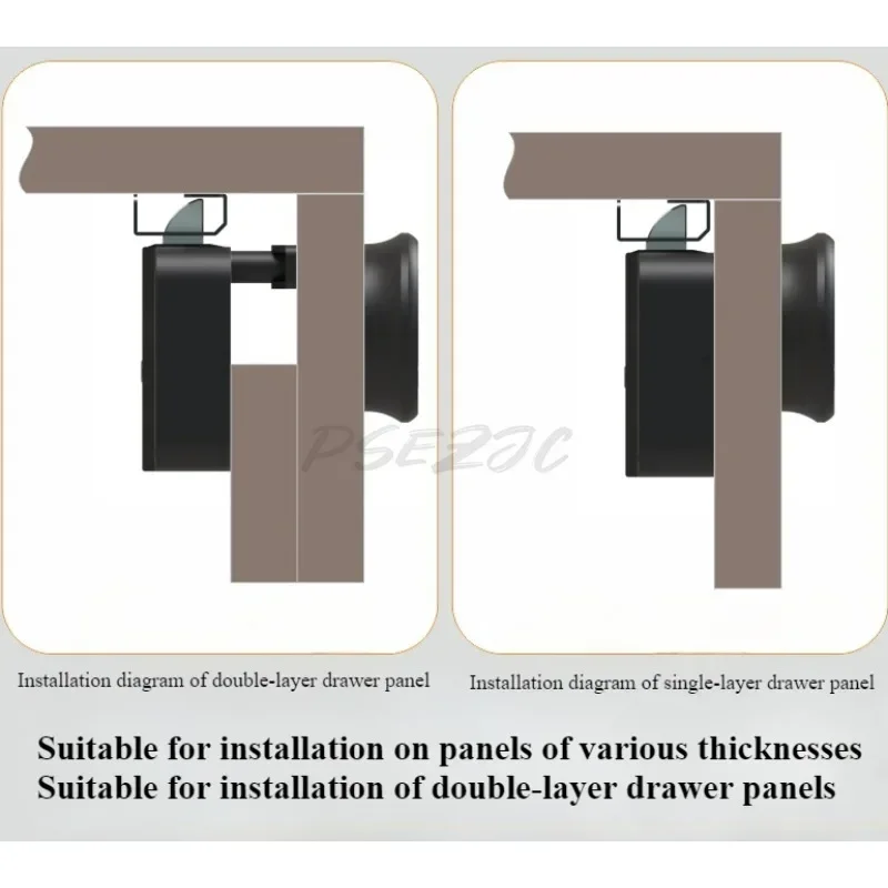 Imagem -03 - Fechadura Inteligente de Gaveta com Senha Cartão Magnético com Impressão Digital Troca de Porta de Armário Sapato Armário de Armazenamento Antifurto