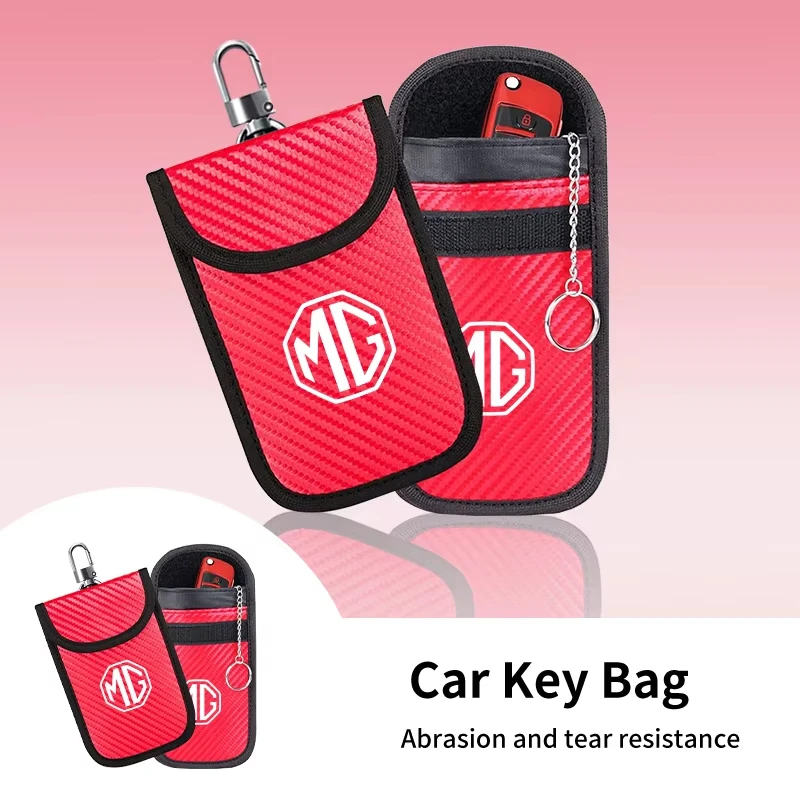 Car RFID Key Signal Blocker Anti-theft Faraday Protector GPS Blocking Pouch For MG ZS MG4 EV HS MG3 MG5 EV Marvel R MG ONE MG6
