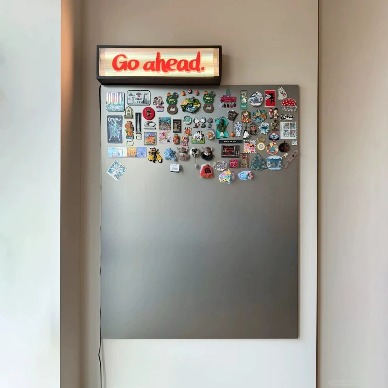 Magnetic Stainless Steel Decor Panel Magnet Display Board for Electrical Box Wall Mounted Home Organizer Fridge Wall Stickers
