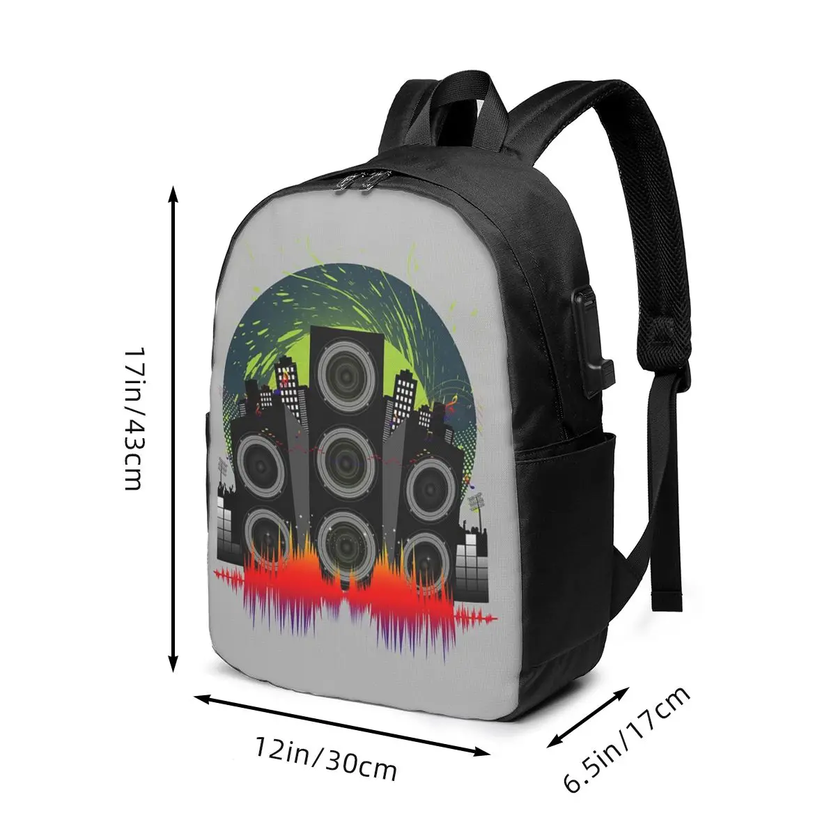 LED Sound System Colorful Backpack Travel Notebook Bag Computer College Student School Bag Laptop Shoulder Bags for Men Women