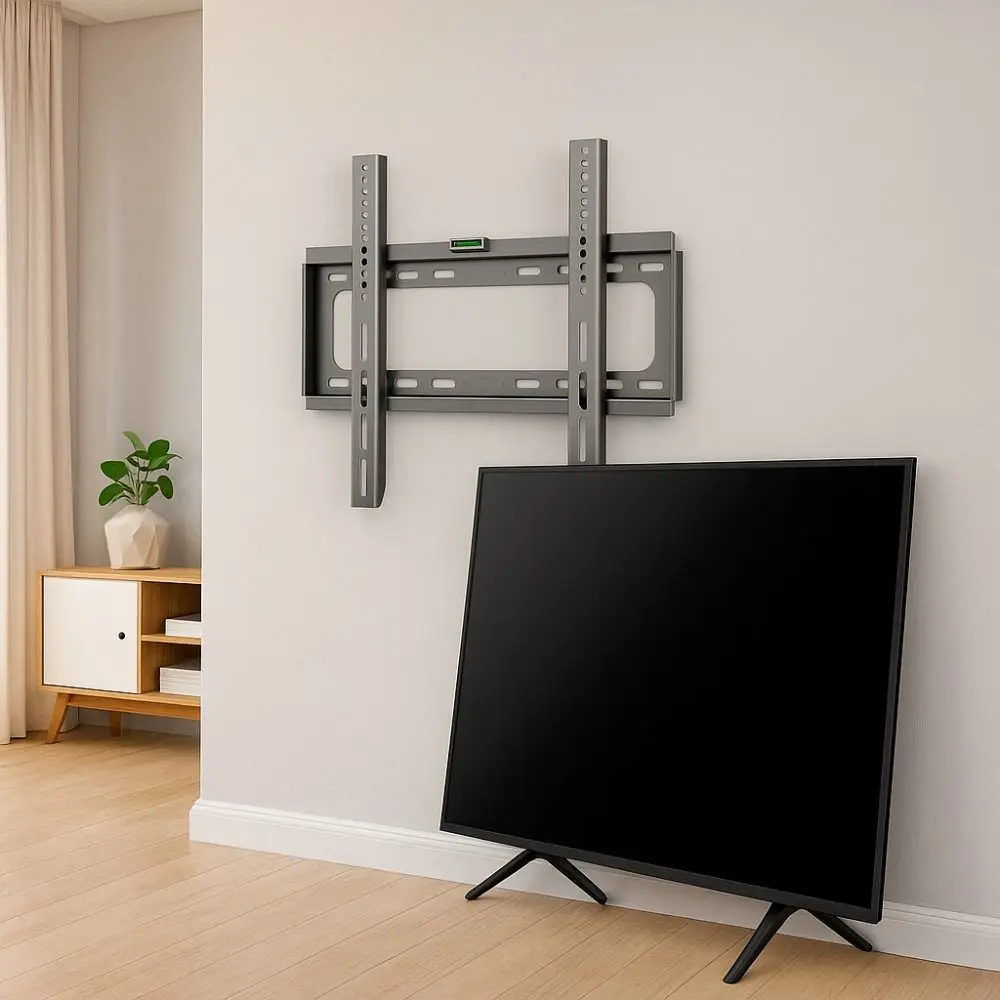 Practical Metal TV Wall Mount Fixed Space Saving Rust Prevention Universal TV Bracket Fixed Mount LCD Mount Home Use