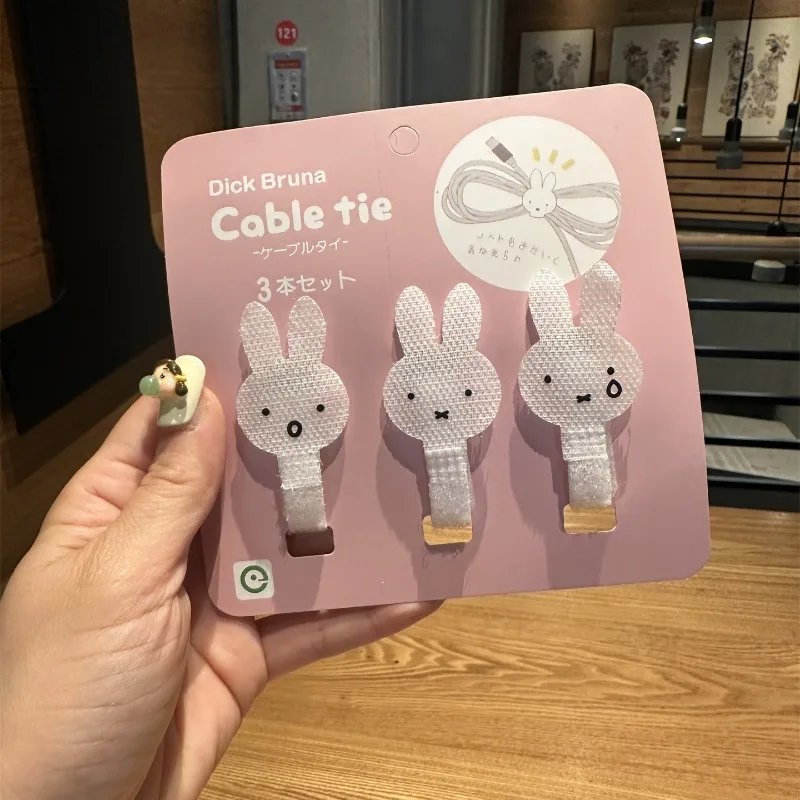 

Cartoon Miffy Data Cable Storage Belt Cute Rabbit Velcro Winder Data Cable Storage Tie Tie for Boys and Girls Christmas Gifts