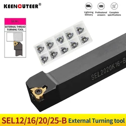 SEL1212H16-B SEL1616H16-B SEL2020K16-B external thread turning tool reverse shank matching 16ER carbide blade CNC tool