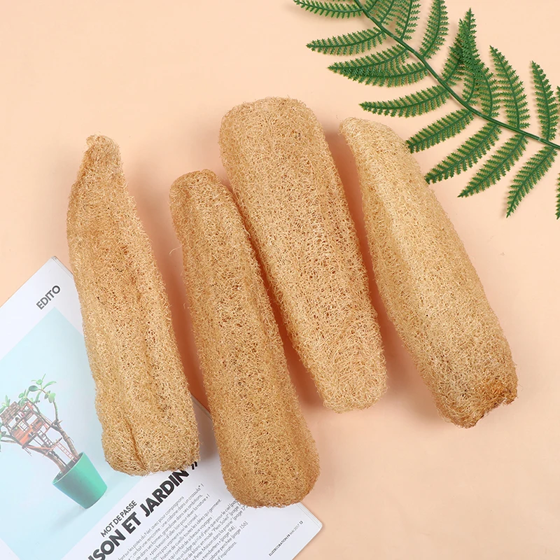 New Full Loofah Natural Exfoliating Biodegradable Loofah Sponge Cellulose Natural Shower Sponge Scrubber For Kitchen Bathroom