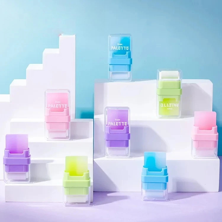 

Pastel Color Wheel Eraser Macaron Gradient High Value Eraser for Stationery korean stationery
