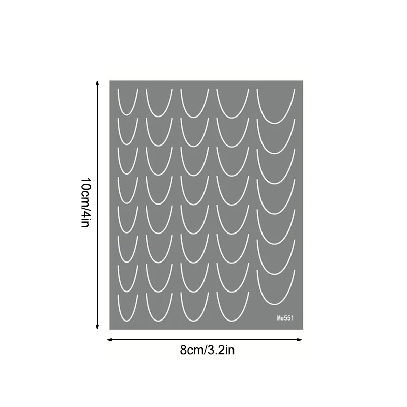 12 Sheets 3D Colored French Line Tips Nail Stickers Decals Gradient Wave Stencil Manicure Guides Adhesive Sticker Nail Art Decor