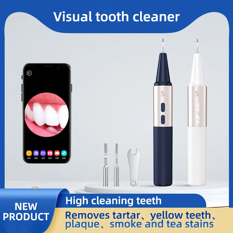 Visual Ultrasonic Tooth Cleaner With Camera Electric Dental Calculus Tarter Remover Tool For Teeth